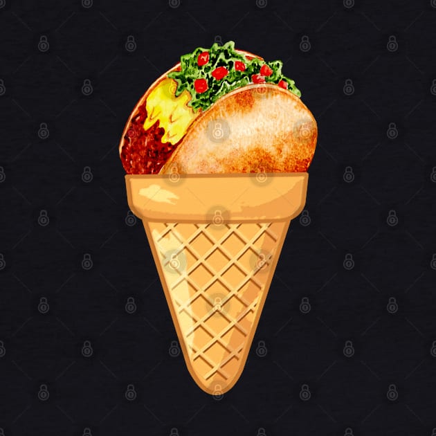 TACO ICE CREAM - THE SWEET FOOD COLLECTION - FUNNY JUNK FOOD  ICE CREAM DESIGNS by iskybibblle